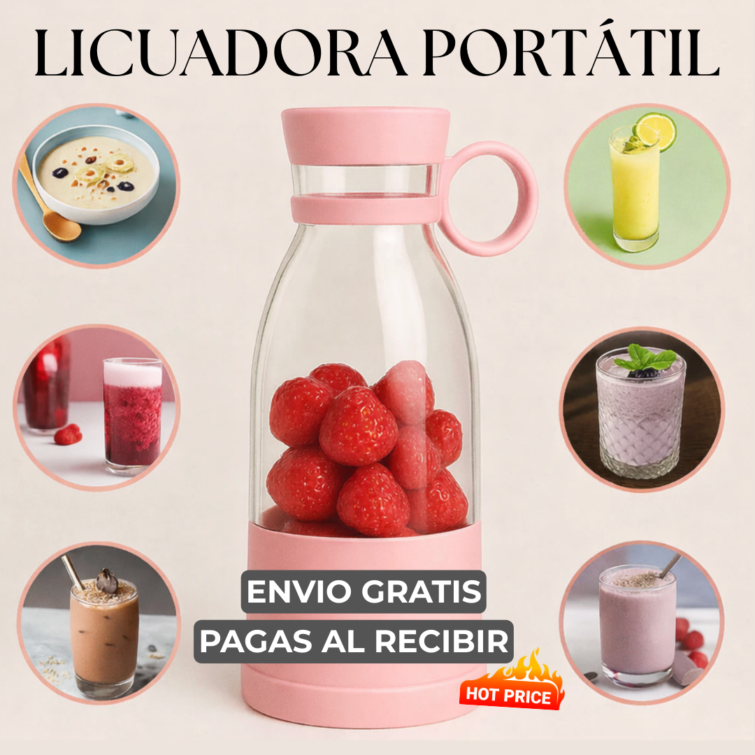 🥤 Mezcla Exprés – LICUADORA portátil inalámbrica + ENVÍO GRATIS